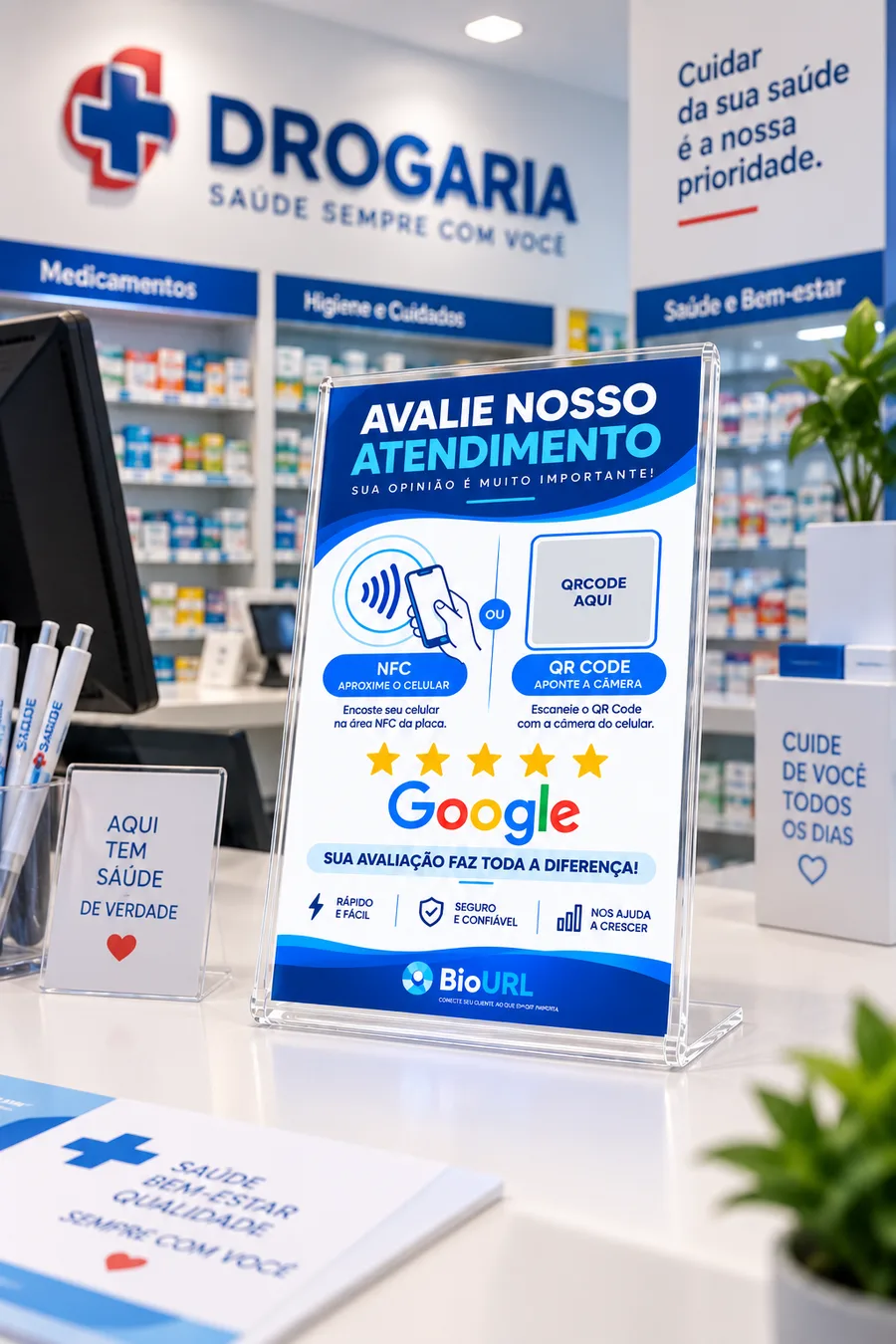 Placa Avaliação no Google - Modelo 1